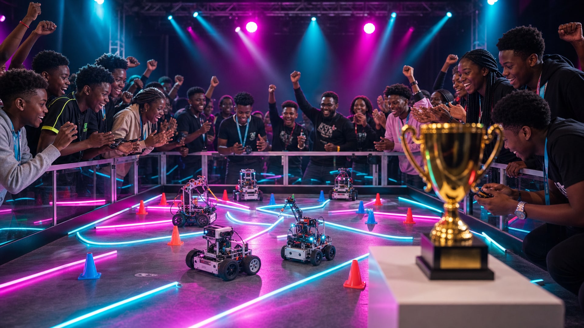School robotics league night