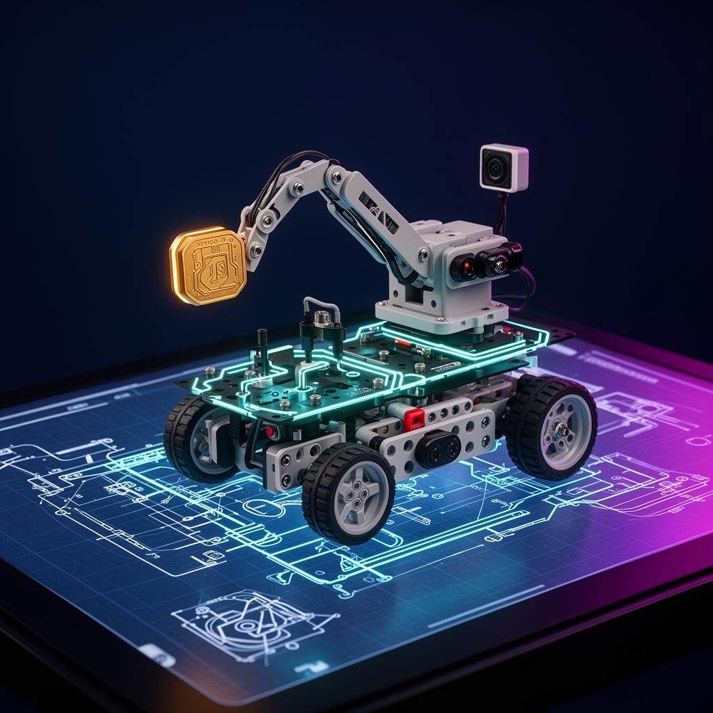 Modular robot on a holographic blueprint